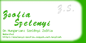 zsofia szelenyi business card