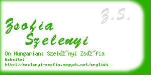 zsofia szelenyi business card